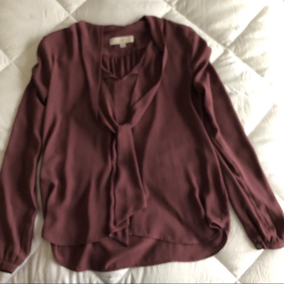 LOFT Tops - LOFT tie neck blouse Size S